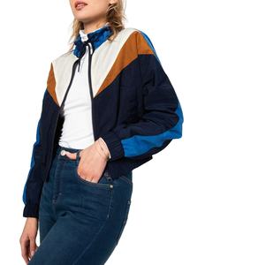 Haute qualité grande taille femmes respirant fermeture éclair coupe-vent imperméable sport en plein air couleur bloc dernière conception veste en Nylon - Product Image 4