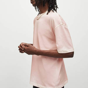 Camiseta unisex de algodón de peso pesado lavado ácido estilo de manga corta de gran tamaño para hombres y mujeres - Product Image 6