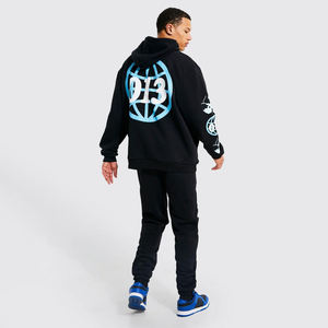 2024 High Quality Puff Printed Men's Fleece <b>Track</b> Suit Breathable Plus Size Custom Logo Plain Solid Color for Adults for Winter - Product Image 5