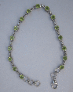 Shah <b>Gems</b> Women's Natural Peridot <b>Bracelet</b> in 925 Sterling Silver Gift - Product Image 1