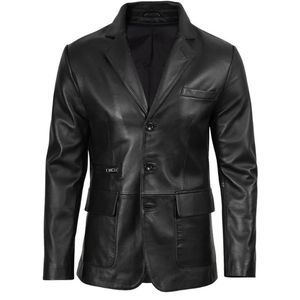 Men's Premium <b>Winter</b> <b>Leather</b> <b>Jacket</b> Casual Outerwear Stand Collar Waterproof Eco-Friendly Breathable Anti-Bacterial Stylish - Product Image 3