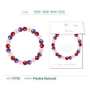 Bracciale con perline in pietra corniola ametista quarzo rosa collezione di gioielli raffinati - Product Image 1