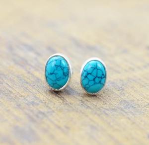 Bijoux pour femmes Boucles d'oreilles style Boho en argent Boucles d'oreilles faites main en argent sterling 925 Turquoise Gemstone Trending - Product Image 3