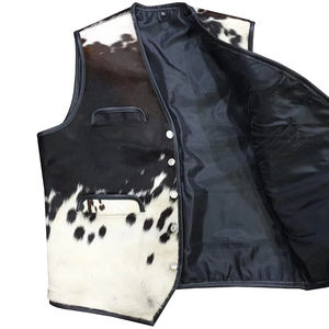 100% gilet en cuir respirant pour hommes de haute qualité à la mode vêtements d'hiver et imperméable OEM Service gilet en cuir pour la vente en ligne - Product Image 1