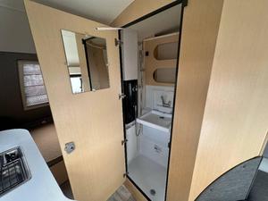 รถพ่วงขนาดเล็กทรงหยดน้ำ สแตนเลสสีดำ/เทา สไตล์โมเดิร์น ครัวแบบเลื่อนออกได้ ระบบกันสะเทือนอิสระ สำหรับ 2 คน - Product Image 6