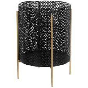 Vente en gros Lot de 2 pots de fleurs et jardinières en métal résistant finition couleur argent brillant poli texture martelée Vente en gros - Product Image 3