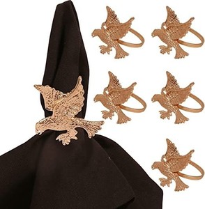 Porte-serviettes rond à motif de gravure magnifique porte-serviettes fait à la main grande taille couleur or pour Table à manger de fête - Product Image 2