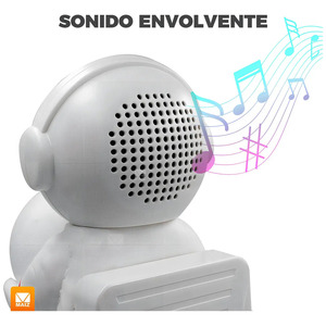 Bluetooth Speaker FM <b>Radio</b> Rechargeable LED Light Astronaut Moon Color - Assorted Colors - Product Image 4
