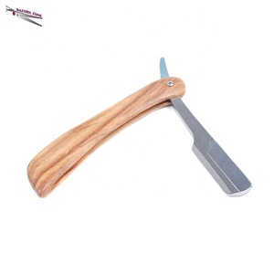 Rasoir droit pliant en acier inoxydable de haute qualité avec logo personnalisé Rasoir de coiffeur remplaçable de style unique Nouveau produit OEM bon marché - Product Image 4