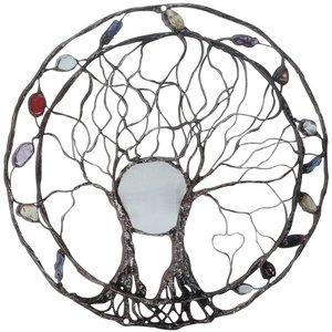 Paysage décoratif intérieur arbre de vie cadre rond cadre d'art mural en métal vente en gros exclusif qualité artisanat métal arts exportation - Product Image 2