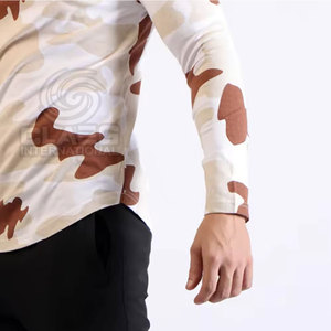 Camisas de manga completa con estampado ligero de Color sólido para hombre, camisas de manga completa para hombre para uso en exteriores - Product Image 3
