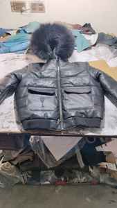 Chaqueta de Invierno para Hombre, Estilo Vintage, Ecológica, de Piel de Oveja Negra, Delgada, Acolchada, con Cierre y Bolsillos, Personalizable con Logotipo - Product Image 2