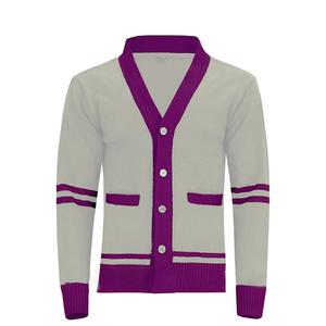 Fraternité de sororité personnalisée tricoté cardigan grec col en V chandails pour femmes varsity couleur unie logo brodé hiver décontracté - Product Image 2