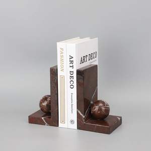 Eco Friendly Premium Marble Bookends Ideal <b>For</b> Modern Home Office Decor Study Room Styling And High End <b>Book</b> Storage <b>Display</b> - Product Image 3