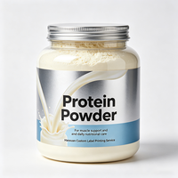 Étiquettes personnalisées Haoxuan pour pots de protéines en poudre, autocollants métallisés laminés résistants à l'eau pour l'emballage de la nutrition sportive