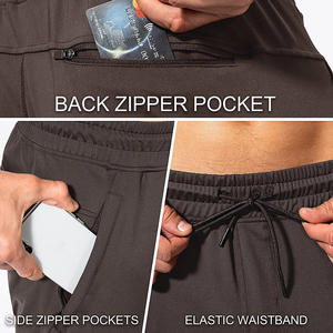 Men's <b>Brown</b> Elastic Waist <b>Jogger</b> Pants With Side Pockets Breathable Casual Fit Autumn Wear - Product Image 6
