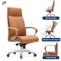 Chaise de bureau de direction moderne en cuir PU, pivotante avec roulettes, pour salle de réunion