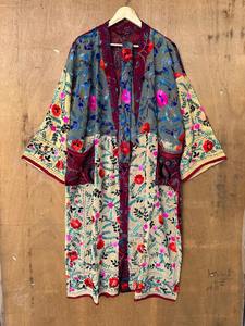 ชุดคลุมกิโมโนปักลายยาวสำหรับผู้หญิง, ชุดคลุมกิโมโนแบบมีเข็มขัดสำหรับฤดูร้อน, ชุดนอนกิโมโนเนื้อนุ่มสำหรับผู้หญิง - Product Image 2