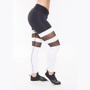 Leggings d'entraînement de yoga personnalisés pour femmes, taille haute, tissu tricoté côtelé en maille, équipement de fitness - Product Image 5