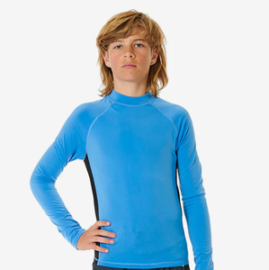 Camisetas de Manga Larga de Secado Rápido para Gimnasio y Fitness para Niños, Protección Solar UPF50+, Antibacterianas, Color Azul, Cuello Redondo, BJJ, Ecológicas - Product Image 5