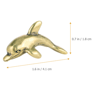 Escultura de delfín dorado saltador, estatuilla decorativa, estatua de delfín de aluminio fundido y obra maestra a un precio asequible - Product Image 5