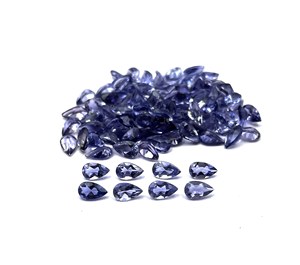 Iolite bleue naturelle de qualité AAA, taille poire, pierre précieuse en vrac 5-15 MM, vente en gros pour la fabrication de bijoux - Product Image 6