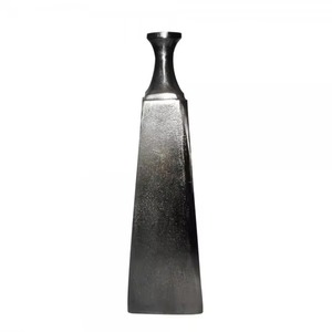 Jarrón DE BODA costero hecho a mano de Metal Rectangular negro plateado moderno, elegante, alto, personalizable, decoración ecológica para el hogar y la Oficina - Product Image 6