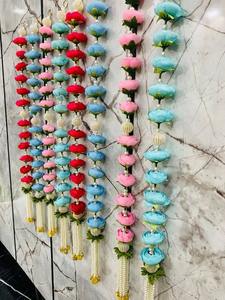 Guirlande de ficelle perlée de fleur décorative indienne, ficelle de fleur, fleur de perle, toile de fond de scène suspendue, décor de festival, tenture murale - Product Image 2