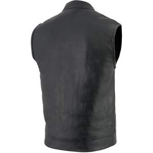 Chaleco de cuero en blanco para hombre de diseño personalizado de alta calidad, estilo de un solo botón, transpirable, ropa exterior informal de otoño, chaquetas - Product Image 2