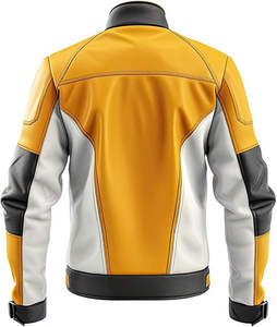 Nouvelle veste de moto en cuir véritable et toile pour homme, col montant, séchage rapide, respirante, imprimée, hiver - Product Image 2