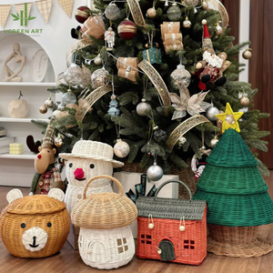 Casa de setas hecha a mano, lindos juguetes de ratán para bebés, los mejores juegos de utensilios para decoración de habitación de niños - Product Image 2