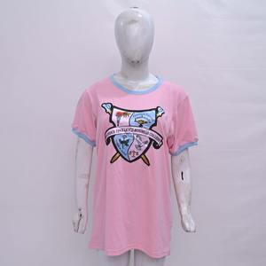 Camiseta informal de manga corta con cuello redondo para chicas, ropa de calle estampada con logotipo ajustado y transpirable, ropa de uso diario - Product Image 2