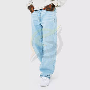 กางเกงผู้ชายทรงหลวมลำลองแนวสตรีทแวร์ผ้าฝ้าย100% ตามสั่ง - Product Image 2