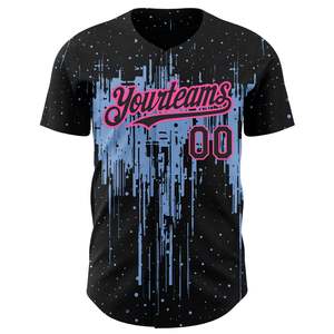 Ensemble de maillots de baseball et de softball en polyester respirant à sublimation, imprimé par transfert thermique, grandes tailles, 100 % polyester, pour l'entraînement - Product Image 1
