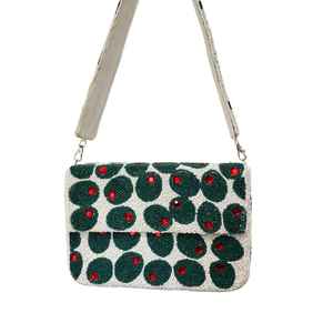 Bolso de Magnolia con cuentas, monedero con cuentas florales, bolso de flores blancas, bolso de hombro de primavera, monederos con cuentas de verano, hecho a mano floral - Product Image 4