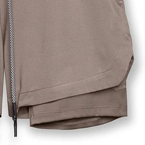 Short de course noir double couche pour homme, pantalon d'entraînement de gymnastique à séchage rapide, sport de plein air, jogging, bermuda pour éruption cutanée - Product Image 5