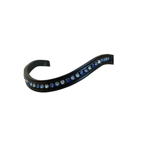 สายรัดคิ้วทรงม้าแบบอังกฤษคุณภาพสูงดีไซน์หัวม้าสวยวัสดุหนังคลื่นคริสตัล - Product Image 4