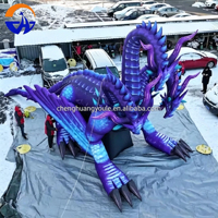 Modèle Réplique de Dragon à Trois Têtes Gonflable 2026, Créature Fantastique Hydra Gonflable avec Option Logo/Texte Personnalisé Intérieur/Extérieur