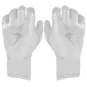 Guantes de Bateo de Cuero de la Serie Bear con Puño Largo, Blancos |   Guantes de Bateo de Béisbol y Sóftbol Premium, Logotipo Personalizado, Venta al Por Mayor OEM - Product Image 2