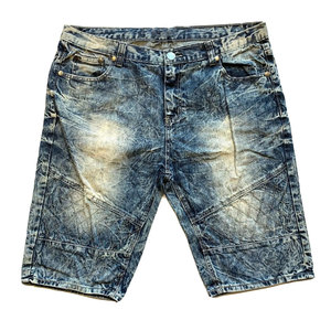 กางเกงขาสั้นผู้ชายขายดี น้ำหนักเบา ลายฟอกสี 100% ผ้าฝ้าย พิมพ์ลายดิจิทัล ดีไซน์ใหม่ ผลิตตามสั่ง สไตล์ลำลอง - Product Image 1