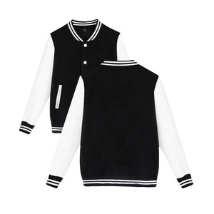 Chaqueta de béisbol con estampado de oveja y lana bordada para hombre - Product Image 1