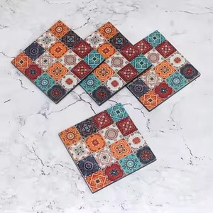 Posavasos de diseño cuadrado Multicolor con estilo, alfombrilla decorativa para bebidas para el hogar, mesa de comedor, fiesta, Mostrador de Bar y decoración de restaurante - Product Image 5