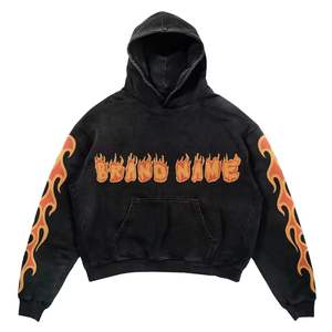 เสื้อฮู้ดพิมพ์ลาย3D แอซิด425gsm ฟอกสีพิมพ์ลายพัฟโลโก้ได้ตามต้องการ - Product Image 6