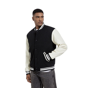 Chaqueta Letterman Personalizada de Alta Calidad con Cuello Mao Transpirable y Mangas de Lona, Estilo Casual de Moda Invernal - Product Image 5