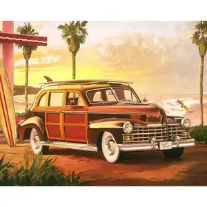 Graham Reynolds Surfing Art OB-GOR08AT Woody Car Accent & Decor Tile Accesorios - Product Image 1