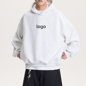 เสื้อฮู้ดดี้ทรงบ็อกซี่แบบครอป ผ้าฝรั่งเศสเทอร์รี่ คุณภาพสูง ทรงโอเวอร์ไซส์ ไหล่ตก ปักโลโก้ตามสั่ง ผ้าฝ้าย 100% สำหรับผู้ชาย - Product Image 4