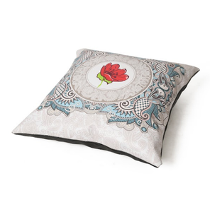 Red Luck Blossom Flower Print Cushion <b>Cover</b> With Modern Printed Decorative Cushion <b>Cover</b> <b>Sofa</b> <b>Bed</b> Embroidery Cushion <b>Cover</b> - Product Image 4
