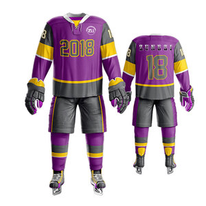 Dernier design, haute qualité, nouvelle arrivée, uniforme de hockey sur glace, service OEM, équipe personnalisée, respirant, léger, 100% polyester - Product Image 1