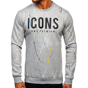 Commande en gros de sweats pour hommes impression personnalisée logo design pull simple sweats à capuche mode décontractée streetwear - Product Image 1