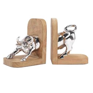 ที่ตั้งหนังสือโลหะทำจากนิกเกิลสำเร็จรูปที่ทำด้วยมือที่กั้นหนังสือทำจากโลหะอลูมิเนียมสำหรับโต๊ะในบ้านสำนักงาน - Product Image 5